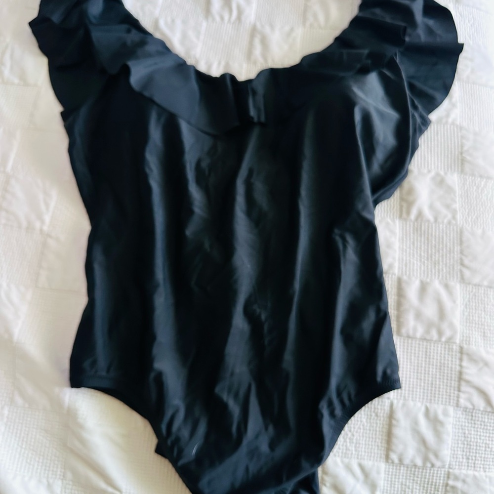 NWT J.Crew Ruffle scoopback one-piece - Picture 4 of 7